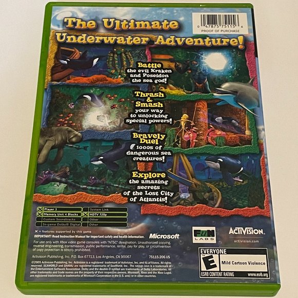 Sea World's Adventure Park Shamu's  Deep Sea Adventure Complete in Box Xbox - Picture 2 of 3